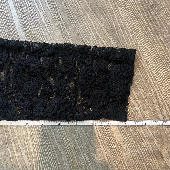 Luxology Womens Black Lace and Sheer lined three quarter sleeves Dress Size 14 - Picture 15 of 16